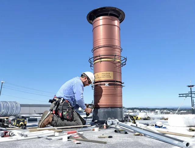 Installed chimney liner by Alafaya Chimney Sweep in Alafaya, FL