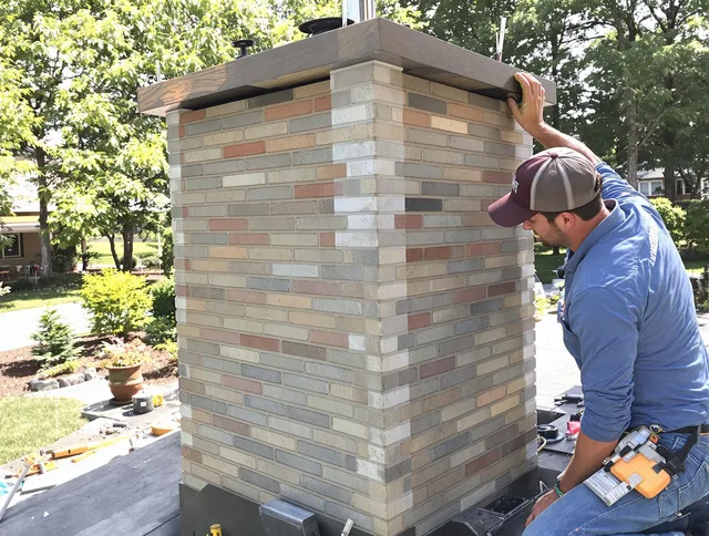 Alafaya Chimney Sweep completing a modern chimney remodel in Alafaya, FL