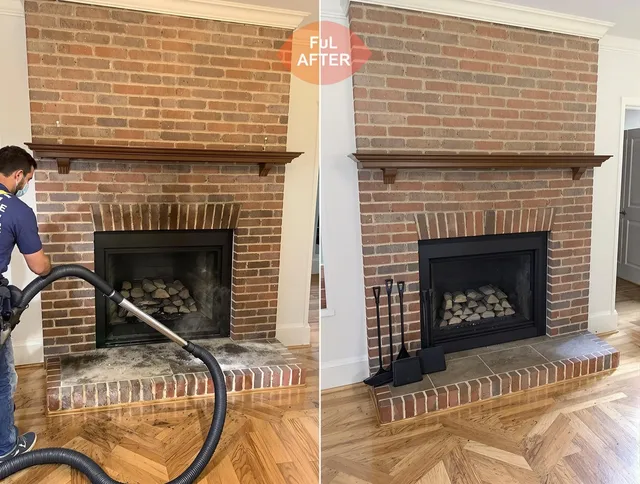 Alafaya Chimney Sweep carefully sanitizing a fireplace in Alafaya, FL