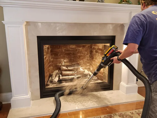 Fireplace cleaning performed by Alafaya Chimney Sweep in Alafaya, FL